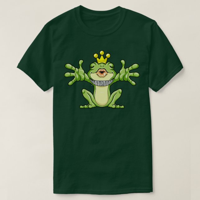 Camiseta Sapo como Sapo rei com Coroa (Frente do Design)