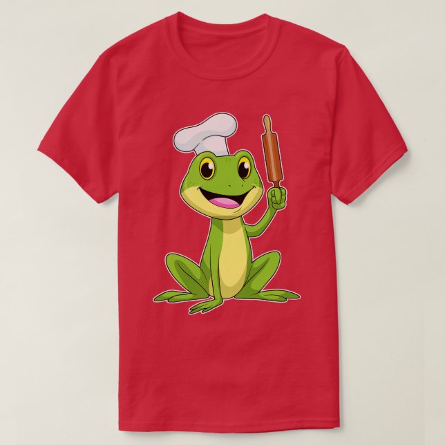Camiseta Sapo como um panfleto com o Cozinhar do alfinete d (Frente do Design)