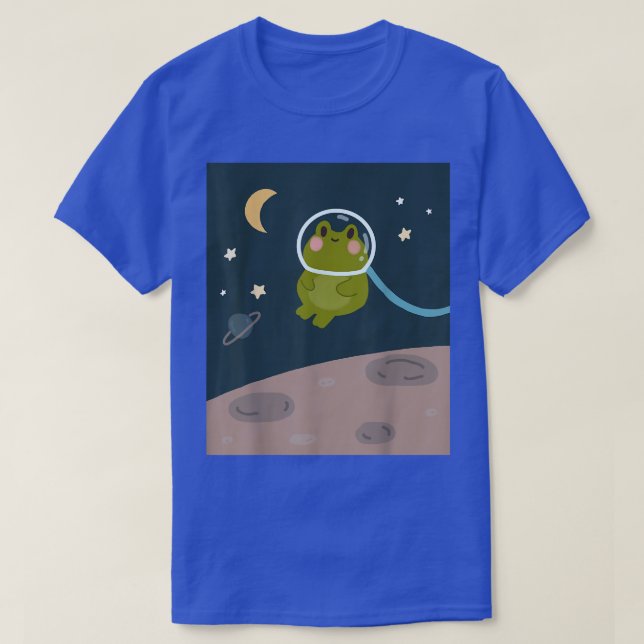 Camiseta Sapo cômodo no espaço externo (Frente do Design)