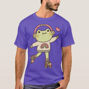 Camiseta Sapo Cortado Com Fones de ouvido E Skates De Cilin