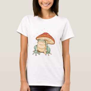 Camiseta Sapo cottagecore com cogumelo