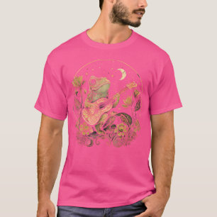 Camiseta Sapo Cottagecore Tocando Sua Violão Acústica