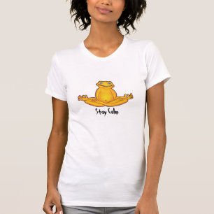 Camiseta Sapo da ioga - t-shirt calmo da estada