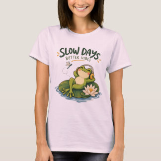 Camiseta Sapo da Natureza Dias Lentos Vibrações Me