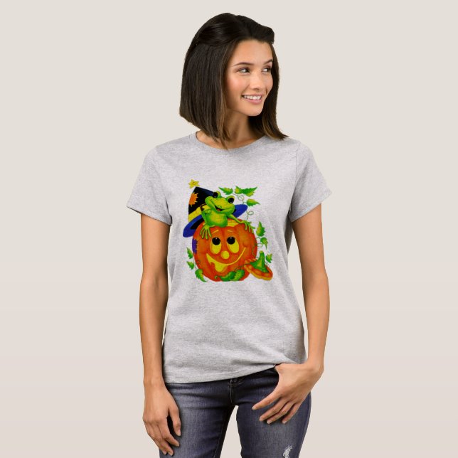 Camiseta Sapo das Bruxas do Halloween (Frente Completa)