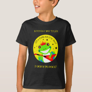 Camiseta Sapo de Árvore de Aniversário da Rockin com Violão