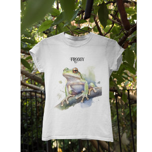 Camiseta Sapo de Árvore de Cores de Água Cuja Cadeia, perso