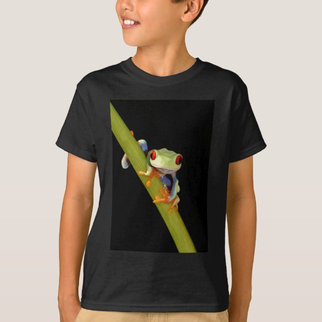 Camiseta sapo de árvore eyed vermelho (Frente)