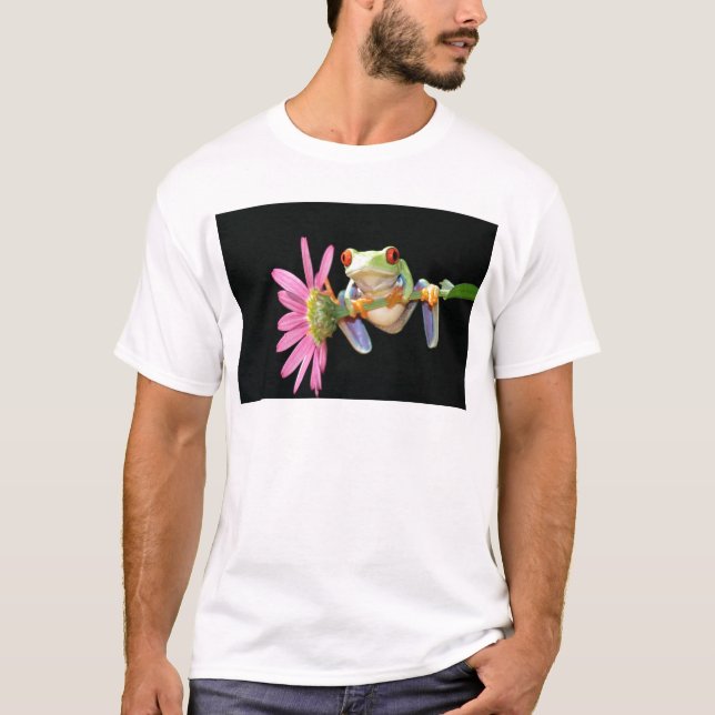 Camiseta sapo de árvore eyed vermelho (Frente)