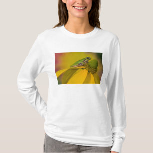 Camiseta Sapo de árvore pacífico nas flores em nosso