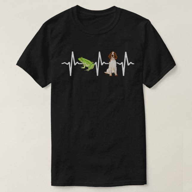 Camiseta Sapo de Árvore Verde Welsh Springer Spaniel Heartb (Frente do Design)