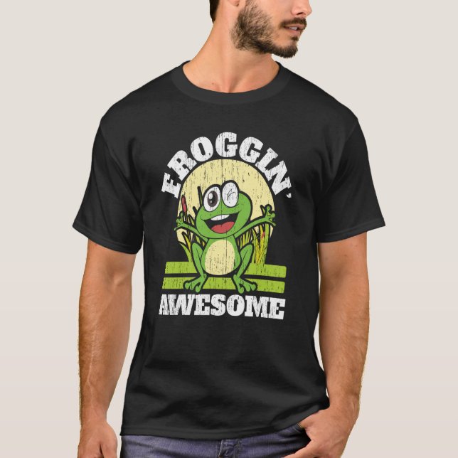 Camiseta Sapo De Árvore Vermelha Incrível, Froggin, Anfíbio (Frente)