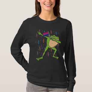 Camiseta Sapo De Bandeira Bissexual Dab Lgbt Bi Orgulho Ani