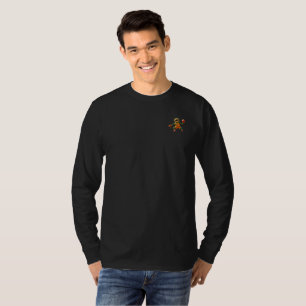 Camiseta Sapo de basquete homem de manga preta bolso