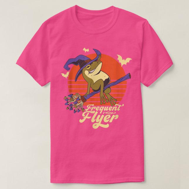 Camiseta Sapo de bruxa engraçada passageiro frequente de sa (Frente do Design)