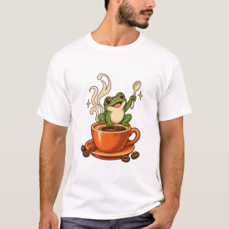 Camiseta Sapo de Café Fofo Expresso Vintage