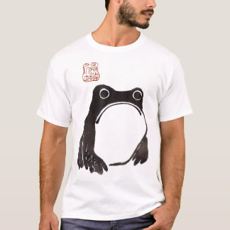 Camiseta Sapo de Cottagecore Curto Sapo Japonês Grumpy