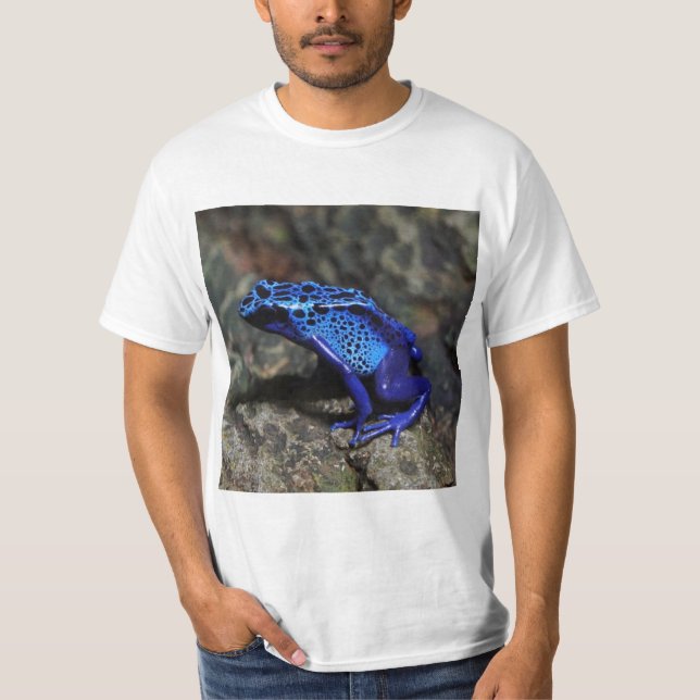 Camiseta Sapo de Dart Azul, Sapo Azul Brilhante (Frente)