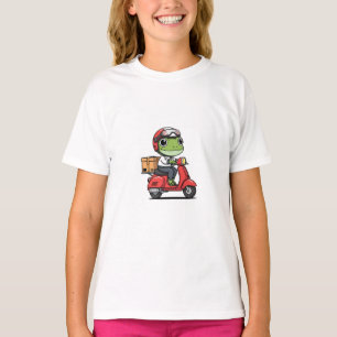 Camiseta Sapo de Entrega de Scooter Crianças