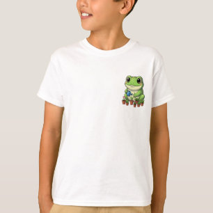 Camiseta Sapo de jardinagem com plantas em vaso Crianças