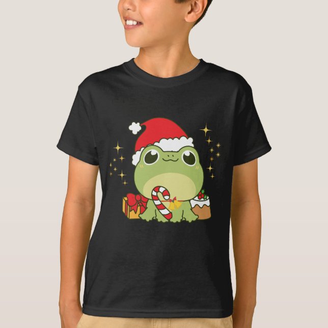 Camiseta Sapo de Natal bonito (Frente)