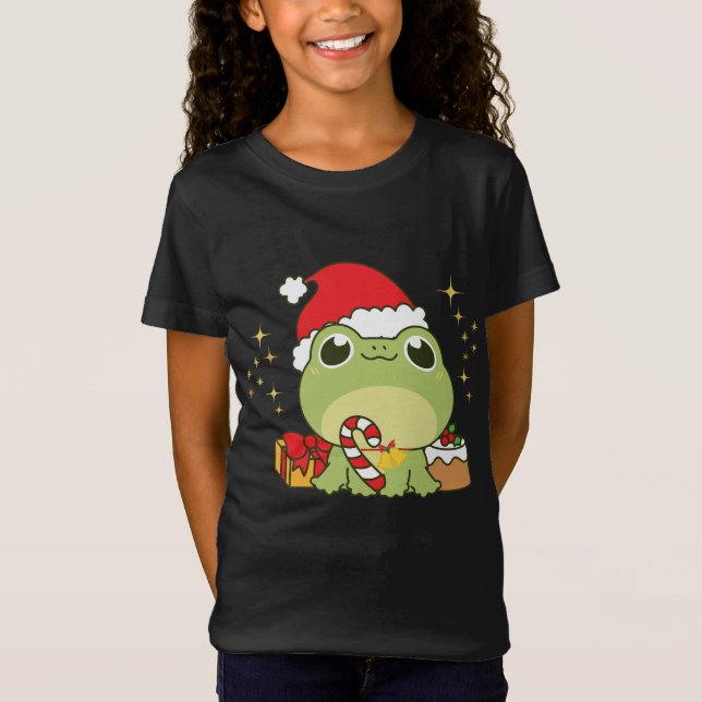 Camiseta Sapo de Natal bonito (Frente)