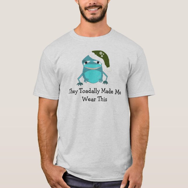 Camiseta Sapo de Natal Engraçado Com Dito (Frente)