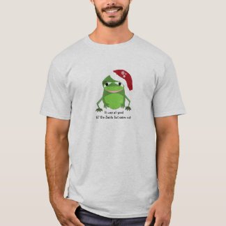 Camiseta Sapo de Natal Engraçado Com Dito