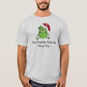 Camiseta Sapo de Natal Engraçado Com Dito