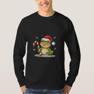 Camiseta Sapo de Natal Fofo Com Cana de Açúcar - Férias Div