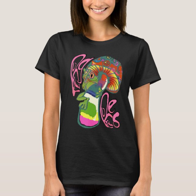 Camiseta Sapo de Paz Psicodélica Jazzy Mushroom Bong (Frente)