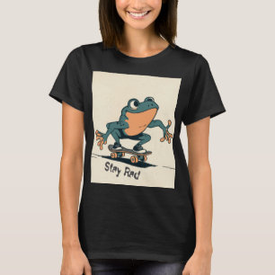 Camiseta Sapo de Skate – Fofa Arte de Animal de Desenho Ani