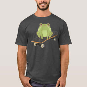 Camiseta Sapo De Skateboard Funny Kawaii Brincou Jogando Ja