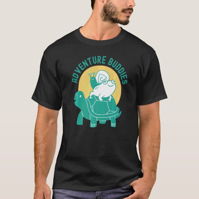 Camiseta Sapo De Tartaruga E Caracol São Aventura B (Frente)
