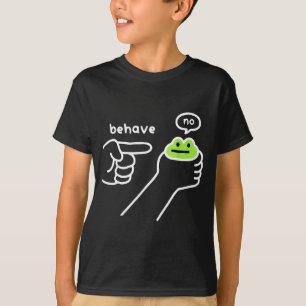 Camiseta Sapo Desonesto Sapo Engraçado Meme Se Comporte Não