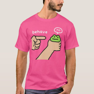 Camiseta Sapo Desonesto Sapo Engraçado Meme Se Comporte Sem