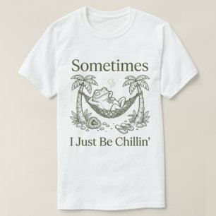 Camiseta Sapo divertido relaxando na rede Praia do Hammock