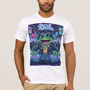 Camiseta Sapo DJ T-Shirt Festa Engraçada De Rave Amante