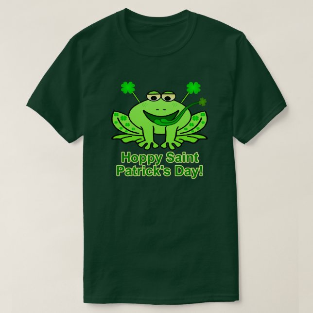 Camiseta Sapo do Dia de São Patrício, em Bona, na Irlanda (Frente do Design)
