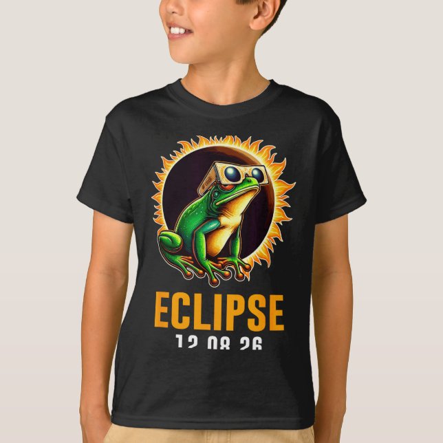 Camiseta Sapo do Eclipse Solar Ilustração do Eclipse Solar (Frente)