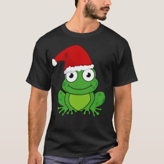Camiseta Sapo do Natal com chapéu do papai noel