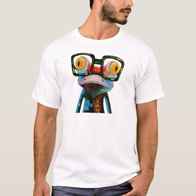 Camiseta Sapo dos vidros do hipster (Frente)