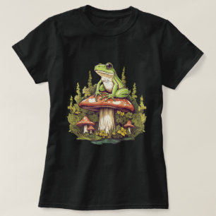 Camiseta Sapo Em Cogumelos Cottagecore