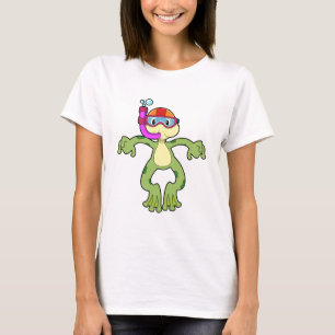 Camiseta Sapo em mergulho com Snorkel