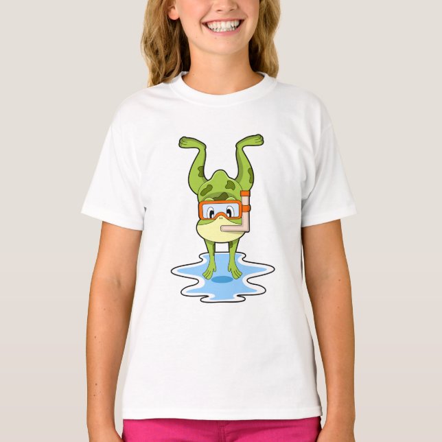 Camiseta Sapo em mergulho com Snorkel (Frente)