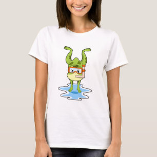 Camiseta Sapo em mergulho com Snorkel