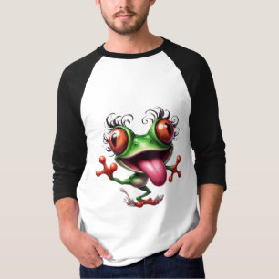 Camiseta Sapo Engraçado 14 de outubro Longa Folga