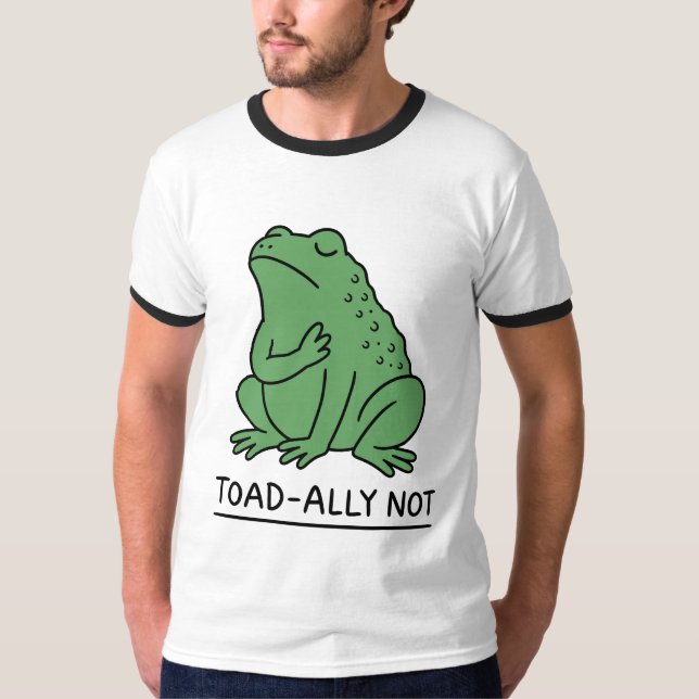 Camiseta Sapo engraçado aliado, não rã (Frente)