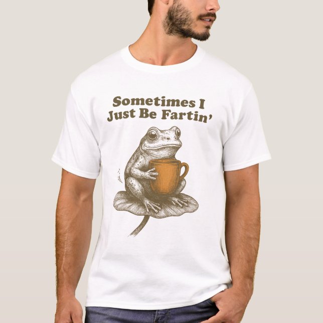 Camiseta Sapo Engraçado Às Vezes Eu Só Estou Peidando (Frente)