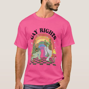 Camiseta Sapo Engraçado Diga Direitos Gays LGBT Sapo Arco-Í
